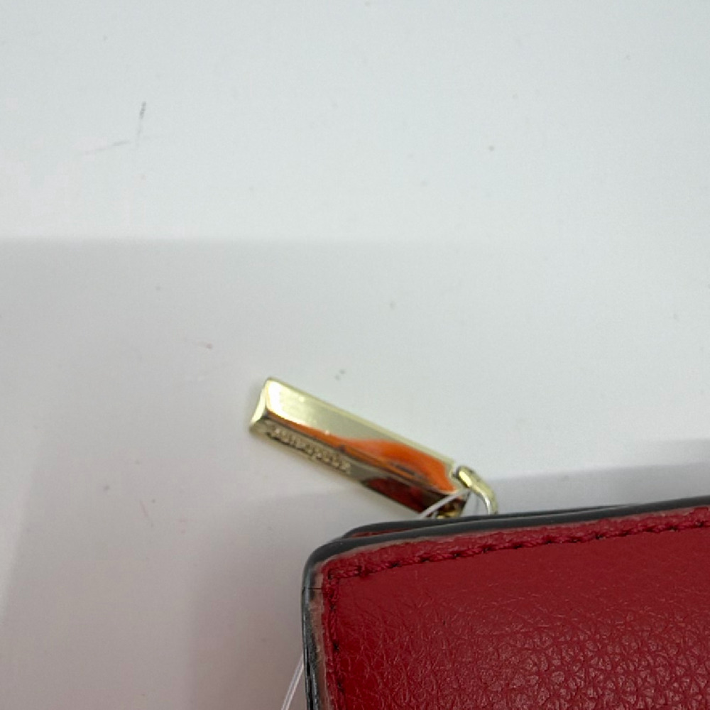 Kate Spade Bifold Wallet Red Pebbled Leather Wallet - Picture 3 of 8